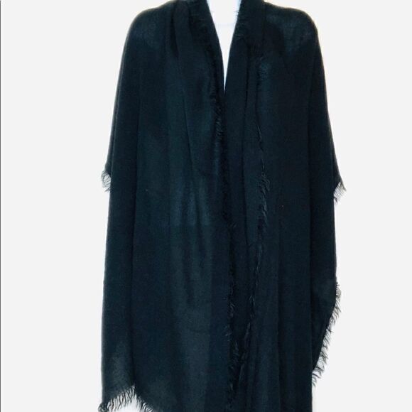 Set of (2)Scaves: Bossani Black Knit Scarf, Gray Tan Scarf - Picture 5 of 16